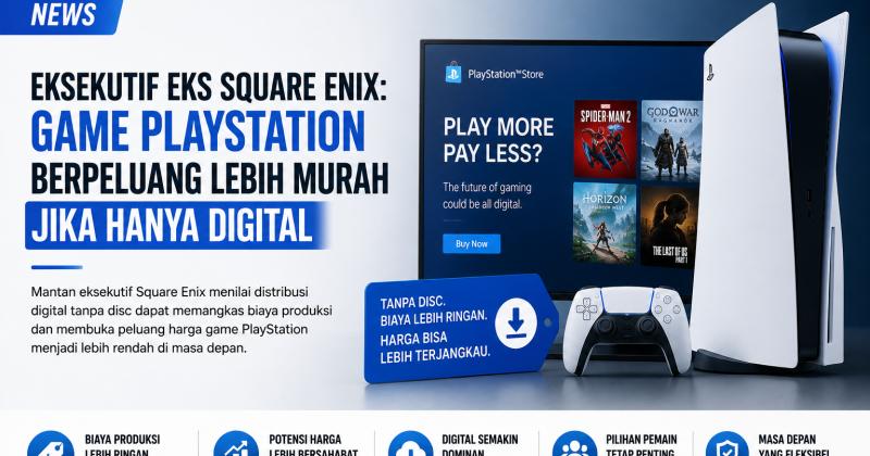 Eks Bos Square Enix Nilai Game PlayStation Berpotensi Lebih Murah Jika Tanpa Disc