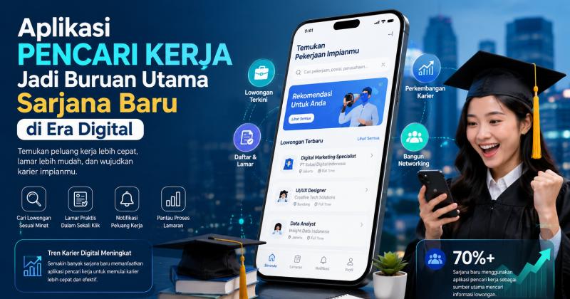 Aplikasi Pencari Kerja Jadi Buruan Utama Sarjana Baru di Era Digital