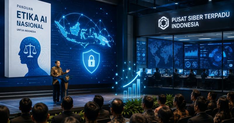 Pemerintah Luncurkan Panduan Etika AI Nasional dan Pusat Siber Terpadu Guna Perkuat Ekonomi Digital