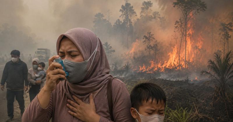 Kasus ISPA Akibat Kebakaran Hutan dan Lahan di Sumatera dan Kalimantan Melonjak Drastis
