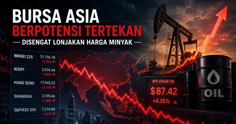 Bursa Asia Berpotensi Tertekan Disengat Lonjakan Harga Minyak