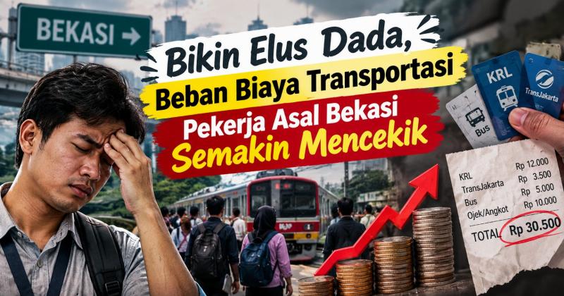 Bikin Elus Dada, Beban Biaya Transportasi Pekerja Asal Bekasi Semakin Mencekik