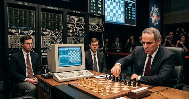 FAKTA SEJARAH, Momen Terobosan Kecerdasan Buatan, Komputer Super IBM "Deep Blue" Taklukkan Juara Dunia Catur Garry Kasparov