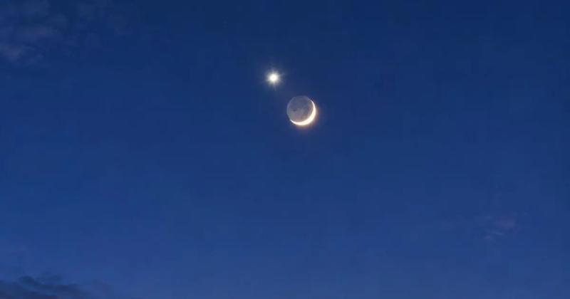 Konjungsi dan Okultasi Venus oleh Bulan Sabit Pukau Warga
