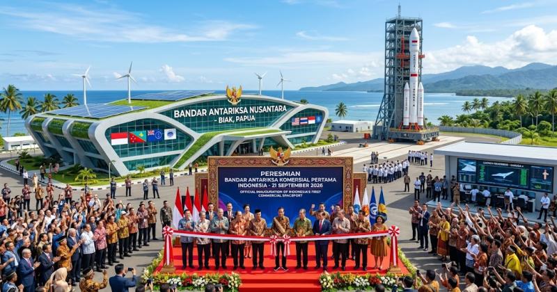 Indonesia Resmi Operasikan Bandar Antariksa Komersial Pertama di Biak, Papua