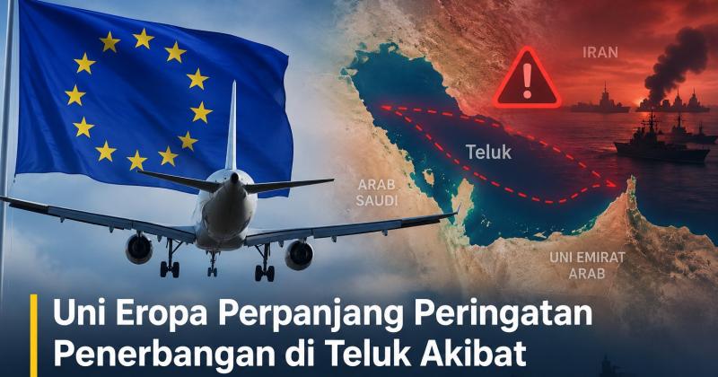 Uni Eropa Perpanjang Peringatan Penerbangan di Teluk Akibat Meningkatnya Risiko Geopolitik