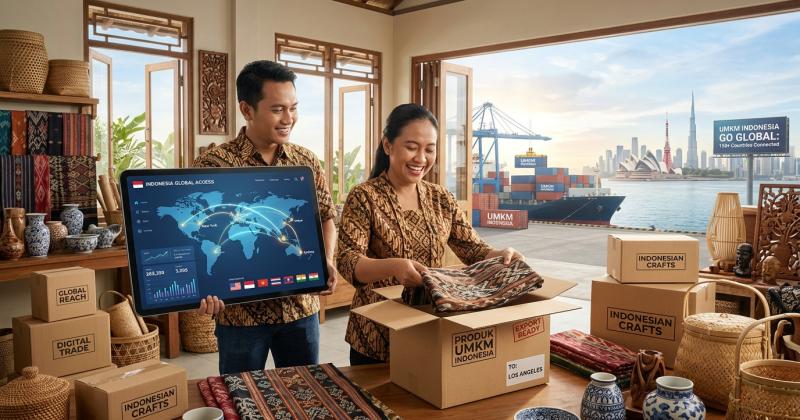 Digitalisasi UMKM Mendorong Penjualan Produk Lokal ke Pasar Internasional Akses Platform Niaga Elektronik Membuka Peluang Ekspor Global