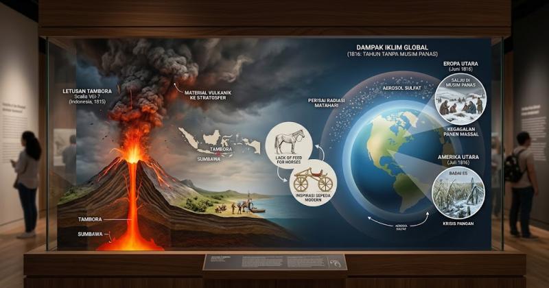 Fenomena Letusan Gunung Tambora 1815 dan Dampak Perubahan Iklim Global "Tahun Tanpa Musim Panas"