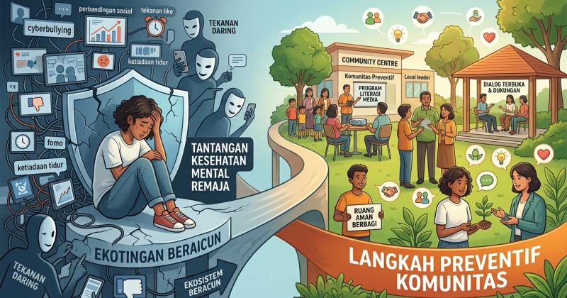 Tantangan Kesehatan Mental Remaja di Era Media Sosial dan Langkah Preventif Komunitas