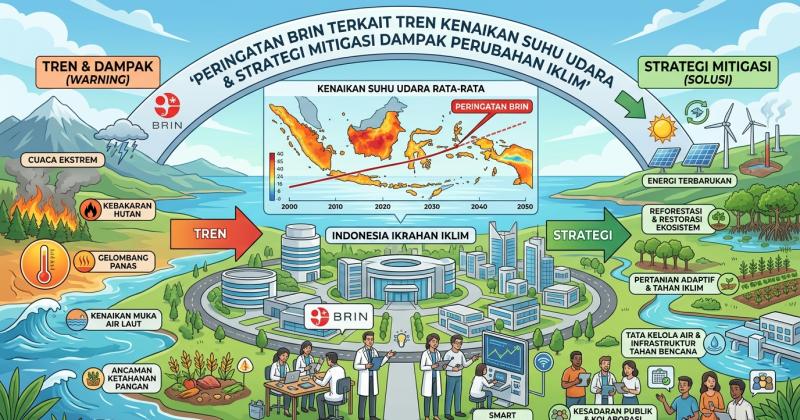 Peringatan BRIN Terkait Tren Kenaikan Suhu Udara dan Strategi Mitigasi Dampak Perubahan Iklim