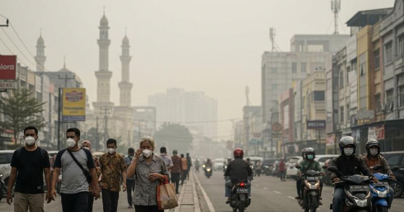 Kualitas Udara Pekanbaru Memburuk Warga Diminta Lindungi Saluran Pernapasan